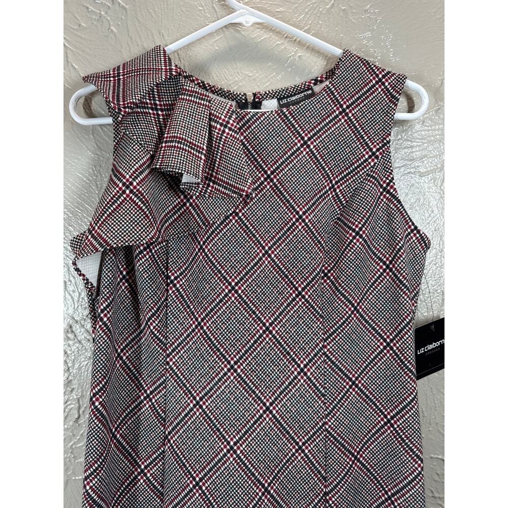 Liz Claiborne Dress Womens Pure Romance‎ Red Black Plaid Size Small NWT - Picture 2 of 5